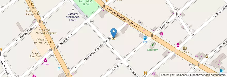 Mapa de ubicacion de casa Piano en Arjantin, Buenos Aires, Partido De Avellaneda, Avellaneda.