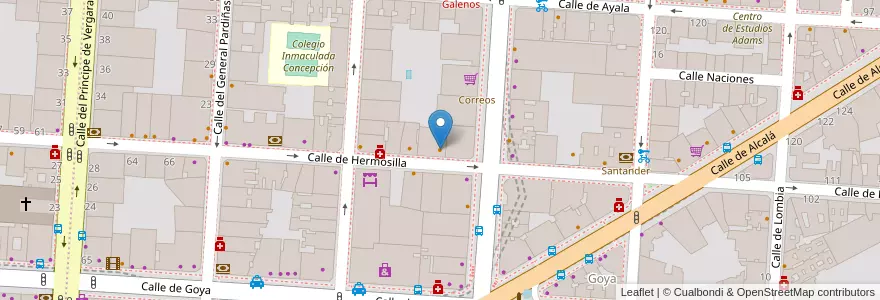 Mapa de ubicacion de Casa Picote en İspanya, Comunidad De Madrid, Comunidad De Madrid, Área Metropolitana De Madrid Y Corredor Del Henares, Madrid.