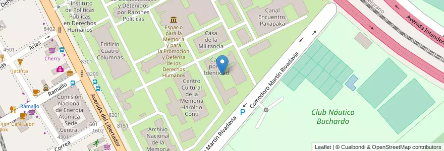 Mapa de ubicacion de Casa por la Identidad, Nuñez en آرژانتین, Ciudad Autónoma De Buenos Aires, Buenos Aires, Comuna 13.