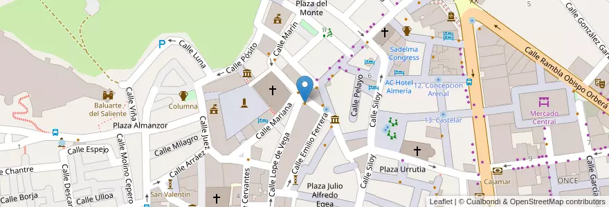 Mapa de ubicacion de Casa Puga en Испания, Андалусия, Альмерия, Альмерия.