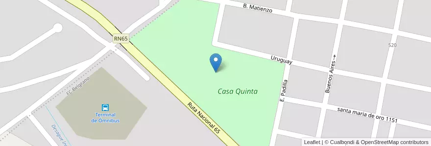 Mapa de ubicacion de Casa Quinta en アルゼンチン, トゥクマン州, Departamento Chicligasta, Municipio De Concepción, Concepción.