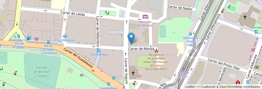 Mapa de ubicacion de Casa Ramón en Spanien, Valencianische Gemeinschaft, Valencia, Comarca De València, Valencia.