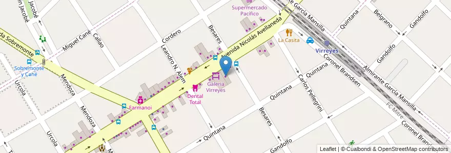Mapa de ubicacion de Casa Ricardo en 아르헨티나, 부에노스아이레스주, Partido De San Fernando, Victoria.