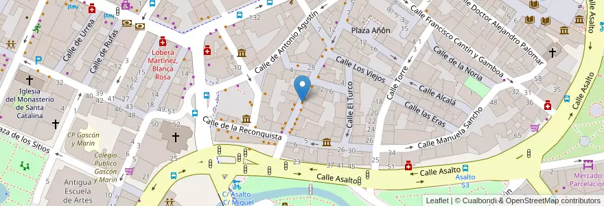 Mapa de ubicacion de Casa Robert en スペイン, アラゴン州, サラゴサ, Zaragoza, サラゴサ.
