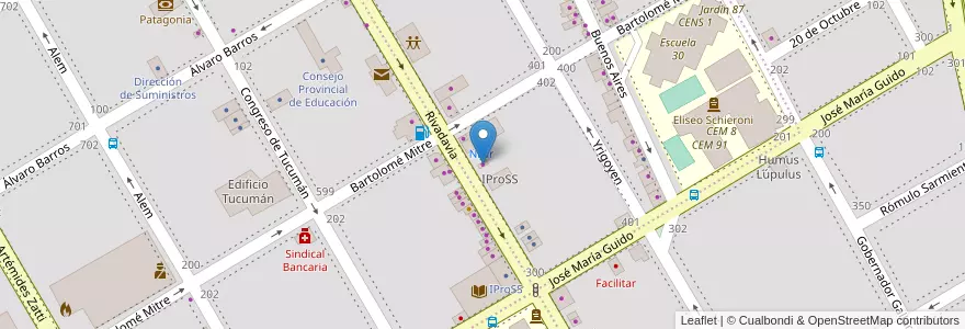 Mapa de ubicacion de Casa S & J en الأرجنتين, ريو نيغرو, Departamento Adolfo Alsina, Viedma, Viedma.