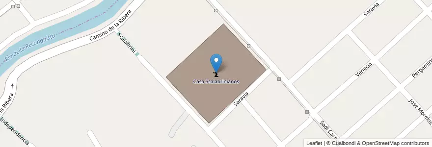 Mapa de ubicacion de Casa Scalabrinianos en الأرجنتين, بوينس آيرس, Partido De Merlo, Merlo.