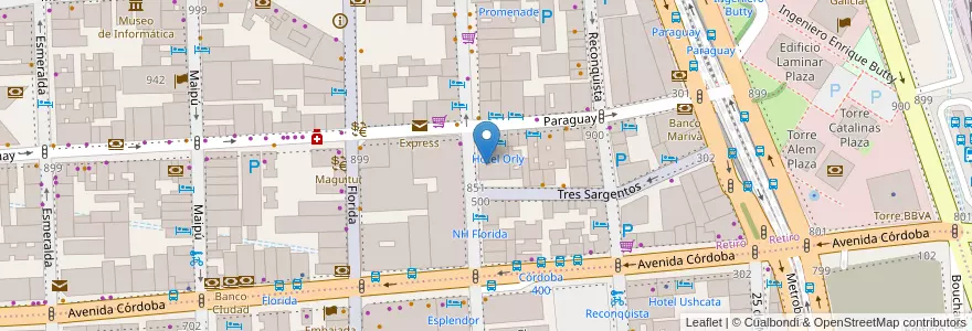 Mapa de ubicacion de CASA Spanish Academy, Retiro en الأرجنتين, Ciudad Autónoma De Buenos Aires, Comuna 1, Buenos Aires.