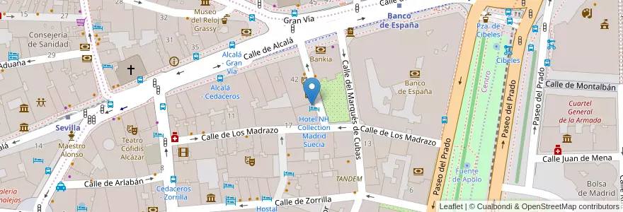 Mapa de ubicacion de Casa Suecia en إسبانيا, منطقة مدريد, منطقة مدريد, Área Metropolitana De Madrid Y Corredor Del Henares, مدريد.