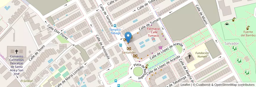 Mapa de ubicacion de Casa Tampico en Испания, Мадрид, Мадрид, Área Metropolitana De Madrid Y Corredor Del Henares, Мадрид.