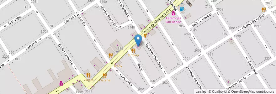 Mapa de ubicacion de Casa Taquierdo Materiales de Consruccion, Villa Santa Rita en آرژانتین, Ciudad Autónoma De Buenos Aires, Buenos Aires, Comuna 11.