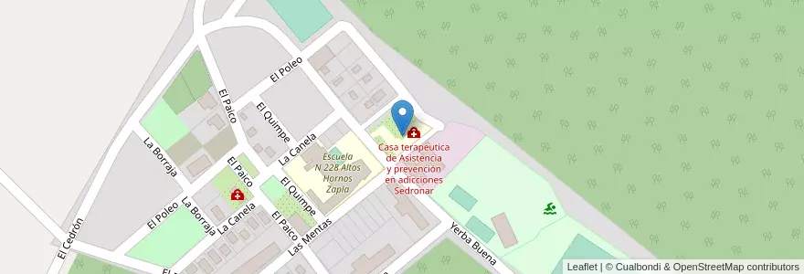 Mapa de ubicacion de Casa terapeutica de Asistencia y prevención en adicciones Sedronar en Аргентина, Жужуй, Departamento Palpalá, Municipio De Palpalá.