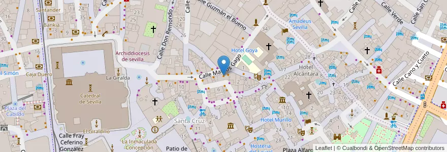 Mapa de ubicacion de Casa Tomate en Испания, Андалусия, Севилья, Севилья.