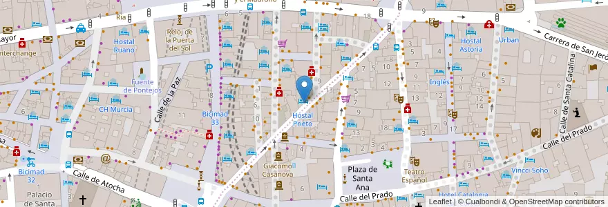 Mapa de ubicacion de Casa Toni en Spanje, Comunidad De Madrid, Comunidad De Madrid, Área Metropolitana De Madrid Y Corredor Del Henares, Madrid.