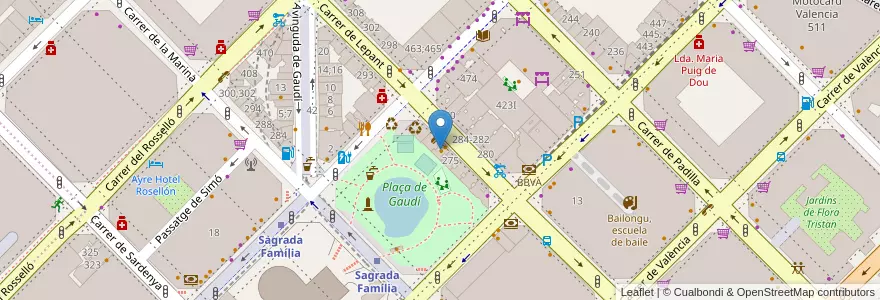 Mapa de ubicacion de Casa urena en 西班牙, Catalunya, Barcelona, Barcelonès, Barcelona.