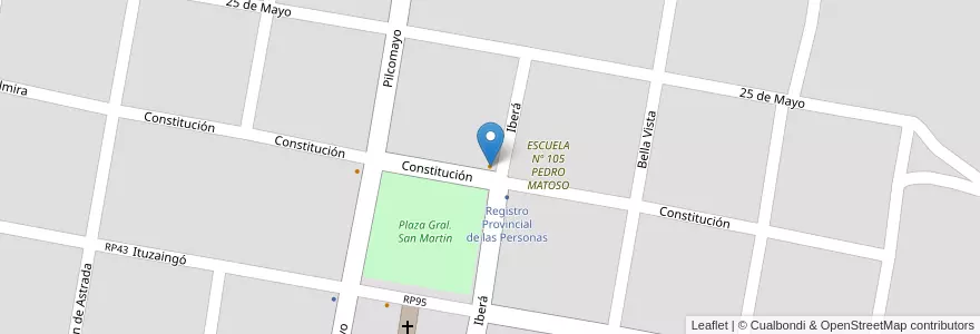 Mapa de ubicacion de Casa Vieja en آرژانتین, Corrientes, Departamento San Cosme, Municipio De Santa Ana.