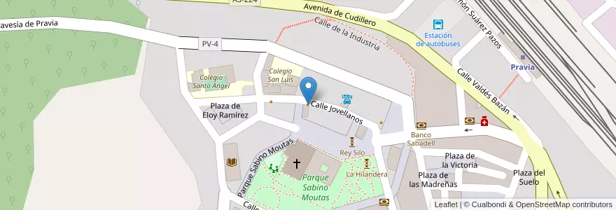 Mapa de ubicacion de Casa Vila en スペイン, アストゥリアス州, アストゥリアス州, Pravia.