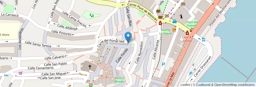 Mapa de ubicacion de Casa Vital en スペイン, バレンシア州, Alacant / Alicante, La Marina Baixa, Altea.