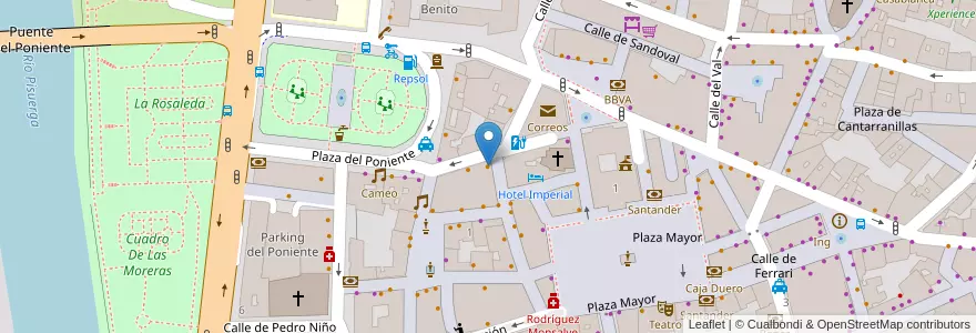 Mapa de ubicacion de Casa Zamora en スペイン, カスティーリャ・イ・レオン州, Valladolid, Valladolid.