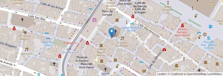 Mapa de ubicacion de Casablanca en İspanya, Aragón, Zaragoza, Zaragoza, Zaragoza.