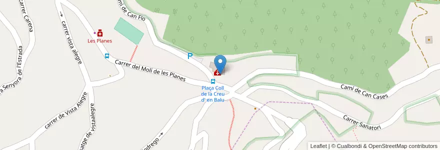 Mapa de ubicacion de Casal Les Planes en Испания, Каталония, Барселона, Vallès Occidental, Sant Cugat Del Vallès.