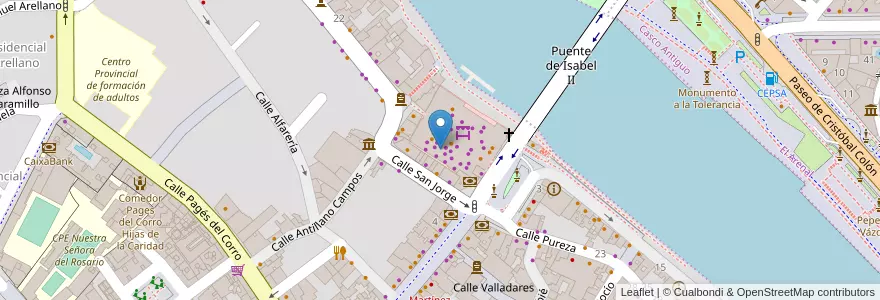 Mapa de ubicacion de Casalá Teatro en Spanje, Andalusië, Sevilla, Sevilla.
