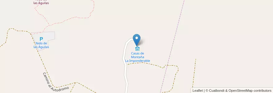 Mapa de ubicacion de Casas de Montaña La Imponderable en آرژانتین, Córdoba, Departamento San Alberto, Pedanía Tránsito, Mina Clavero, Municipio De Mina Clavero.