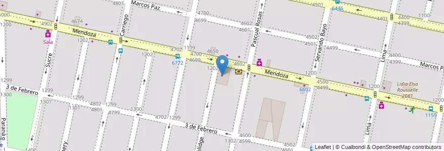 Mapa de ubicacion de CasaTerra en アルゼンチン, サンタフェ州, Departamento Rosario, Municipio De Rosario, ロサリオ.