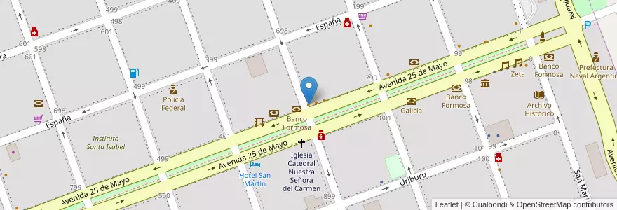 Mapa de ubicacion de Cascote en アルゼンチン, フォルモサ州, Departamento Formosa, Municipio De Formosa, Formosa.