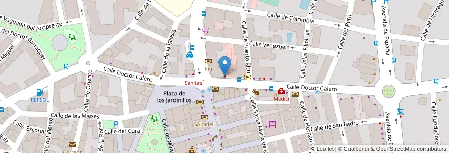 Mapa de ubicacion de Caser en إسبانيا, منطقة مدريد, منطقة مدريد, Área Metropolitana De Madrid Y Corredor Del Henares, Majadahonda.