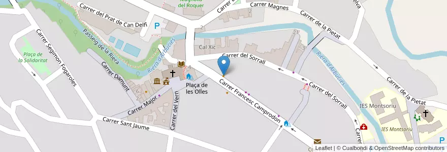 Mapa de ubicacion de Casino en Spagna, Catalunya, Selva, Girona, Arbúcies.