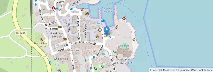 Mapa de ubicacion de Casino de Mundaka en España.