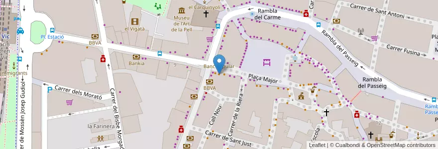 Mapa de ubicacion de Casino de Vic en Испания, Каталония, Барселона, Osona, Vic.