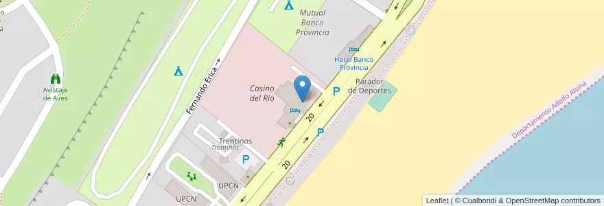 Mapa de ubicacion de Casino del Río en Argentina, El Condor.