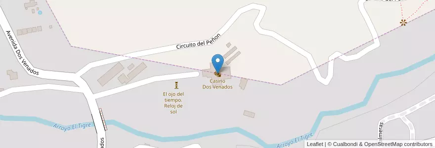 Mapa de ubicacion de Casino Dos Venados en Arjantin, San Luis, Junín, Municipio De Merlo, Villa De Merlo.