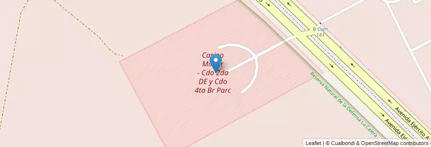 Mapa de ubicacion de Casino Militar - Cdo 2da DE y Cdo 4ta Br Parc en Argentinië, Córdoba, Departamento Capital, Pedanía Capital, Córdoba, Municipio De Córdoba.