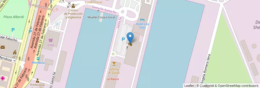 Mapa de ubicacion de Casino Santa Fe en الأرجنتين, سانتا في, إدارة العاصمة, سانتا في العاصمة, سانتا في.