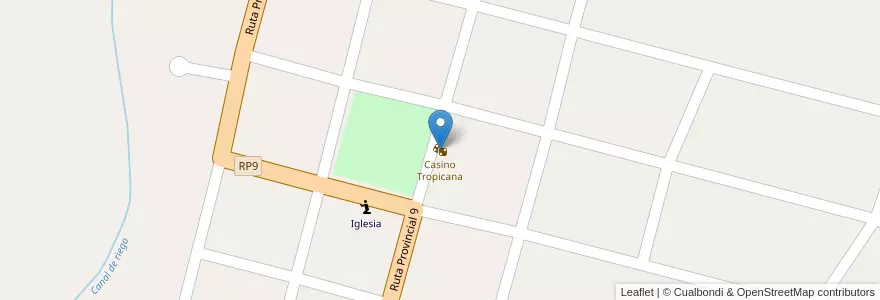 Mapa de ubicacion de Casino Tropicana en Arjantin, San Luis, Ayacucho, Municipio De San Francisco Del Monte De Oro.