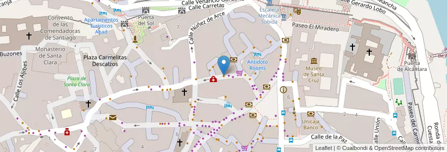 Mapa de ubicacion de Casón de los López de Toledo Restaurante en İspanya, Castilla-La Mancha, Toledo, Toledo, Toledo.