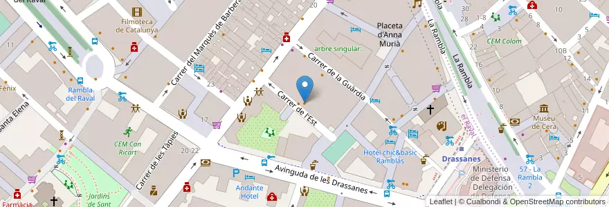 Mapa de ubicacion de Cassette Bar en إسبانيا, كتالونيا, برشلونة, بارسلونس, Barcelona.