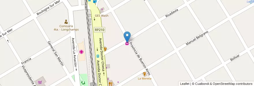 Mapa de ubicacion de Castagnino en Argentina, Buenos Aires, Partido De Almirante Brown, Longchamps.