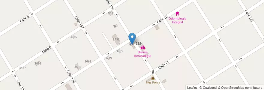 Mapa de ubicacion de Castagno Seguros en Arjantin, Buenos Aires, Partido De Berazategui, Berazategui.