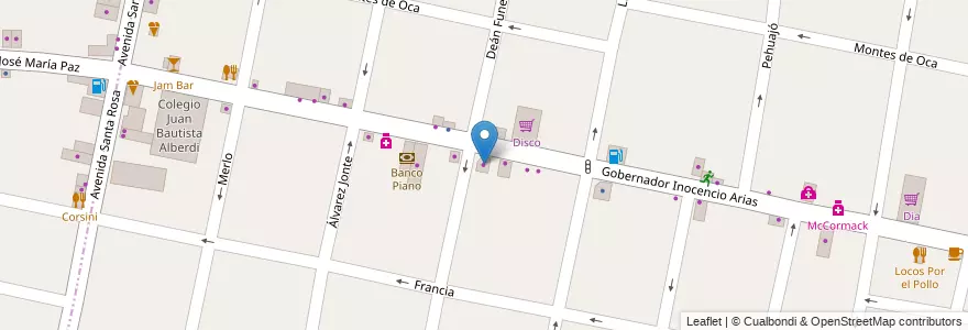 Mapa de ubicacion de Castelar en Arjantin, Buenos Aires, Partido De Morón, Castelar.