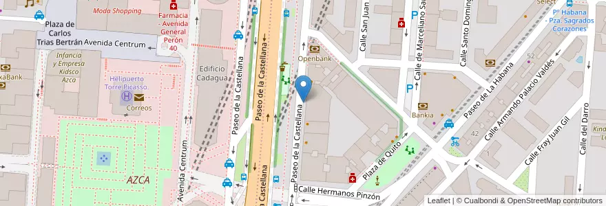 Mapa de ubicacion de CASTELLANA, PASEO, DE LA,130 en スペイン, マドリード州, Comunidad De Madrid, Área Metropolitana De Madrid Y Corredor Del Henares, Madrid.