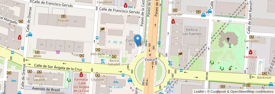 Mapa de ubicacion de CASTELLANA, PASEO, DE LA,141 en Испания, Мадрид, Мадрид, Área Metropolitana De Madrid Y Corredor Del Henares, Мадрид.