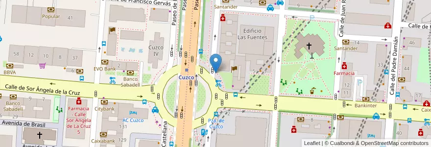 Mapa de ubicacion de CASTELLANA, PASEO, DE LA,168 en Испания, Мадрид, Мадрид, Área Metropolitana De Madrid Y Corredor Del Henares, Мадрид.
