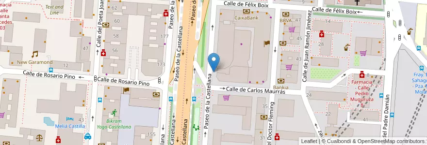 Mapa de ubicacion de CASTELLANA, PASEO, DE LA,198 en Sepanyol, Comunidad De Madrid, Comunidad De Madrid, Área Metropolitana De Madrid Y Corredor Del Henares, Madrid.