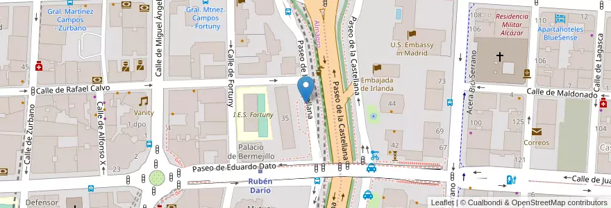 Mapa de ubicacion de CASTELLANA, PASEO, DE LA,35 en إسبانيا, منطقة مدريد, منطقة مدريد, Área Metropolitana De Madrid Y Corredor Del Henares, مدريد.
