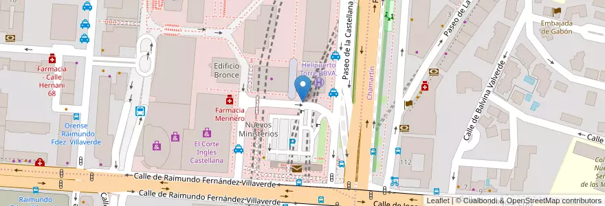 Mapa de ubicacion de CASTELLANA, PASEO, DE LA,81 en اسپانیا, بخش خودمختار مادرید, بخش خودمختار مادرید, Área Metropolitana De Madrid Y Corredor Del Henares, مادرید.