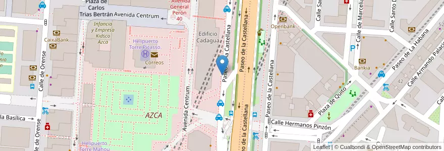 Mapa de ubicacion de CASTELLANA, PASEO, DE LA,89 en إسبانيا, منطقة مدريد, منطقة مدريد, Área Metropolitana De Madrid Y Corredor Del Henares, مدريد.