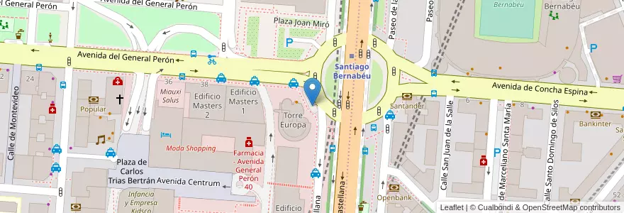 Mapa de ubicacion de CASTELLANA, PASEO, DE LA,95 en スペイン, マドリード州, Comunidad De Madrid, Área Metropolitana De Madrid Y Corredor Del Henares, Madrid.